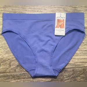 New Jockey Smooth & Shine Seamfree Hipster Panties Size XL Periwinkle
